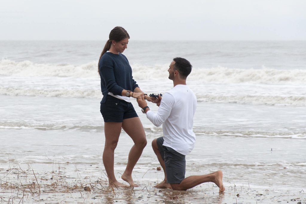 Engagement photo session on the beach