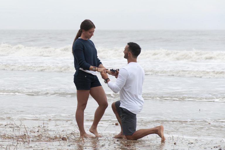 Engagement photo session on the beach