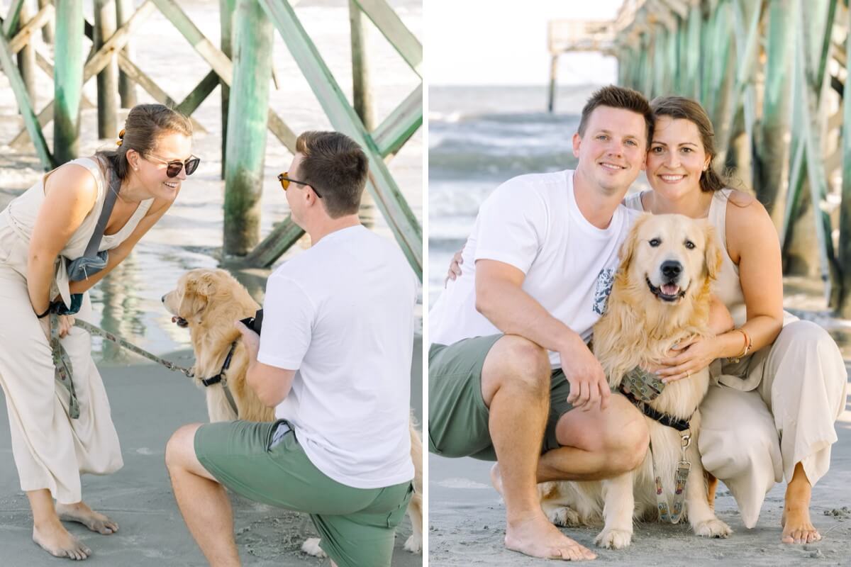 Isle of Palms Secret Proposal by the Wooden Pier Photo