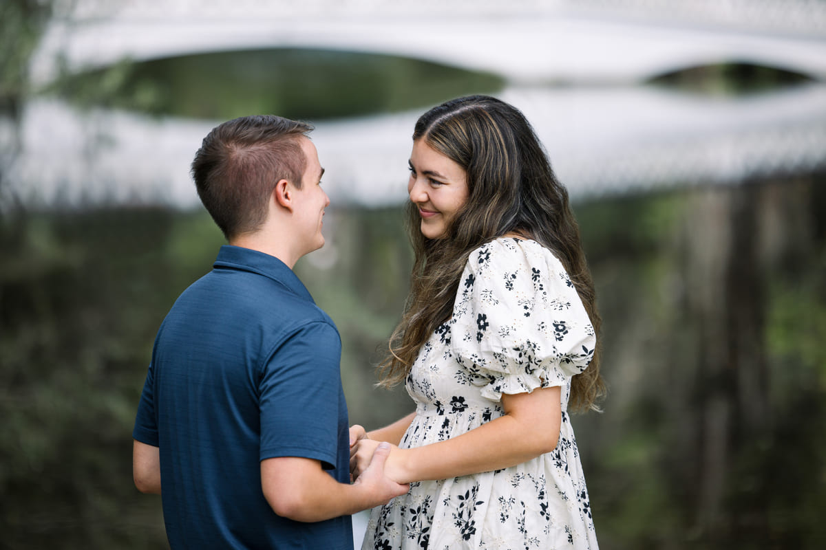 beautiful outdoor proposal magnolia gardens