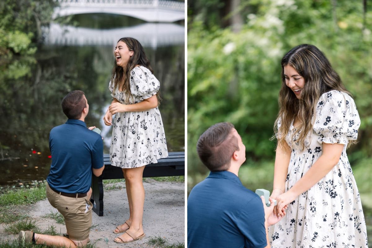 charleston proposal captured in gardens