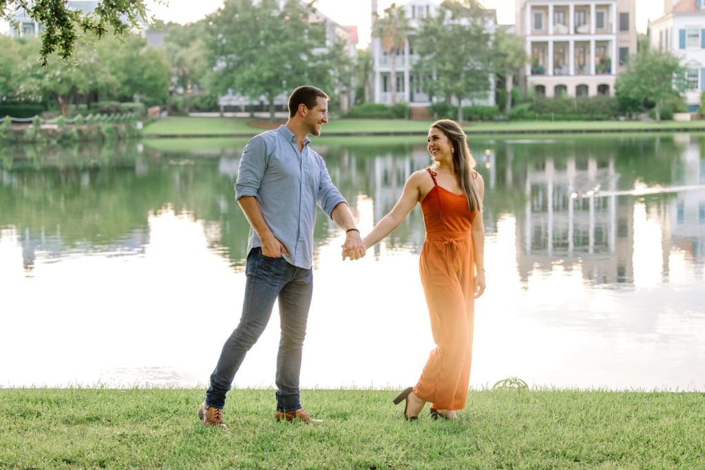Summer Engagement Session in Charleston at I’On | Erin & Mitchell