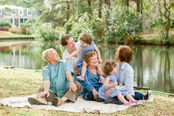 family photo charleston the whole family is picnicking near lake 