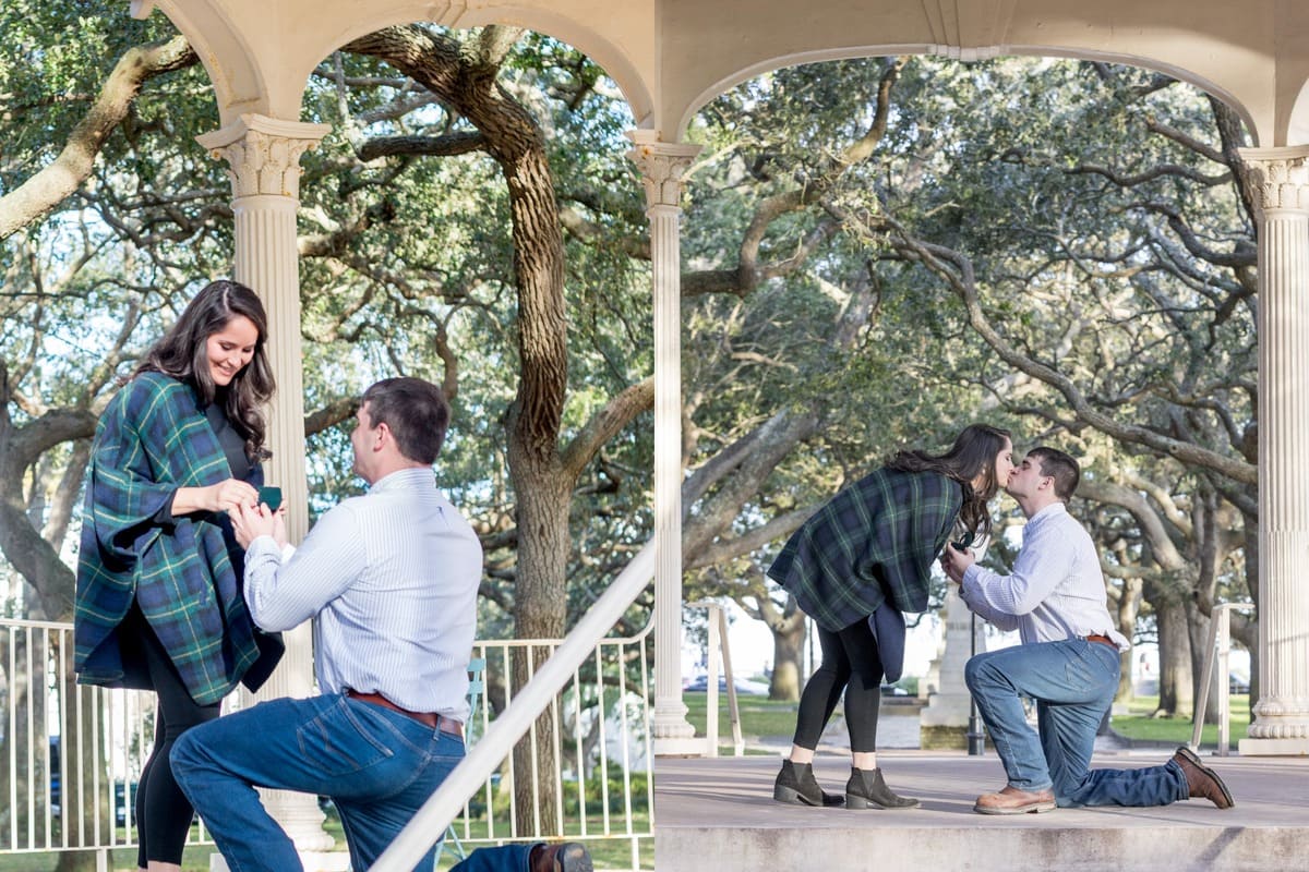 magical proposal at white point garden charleston