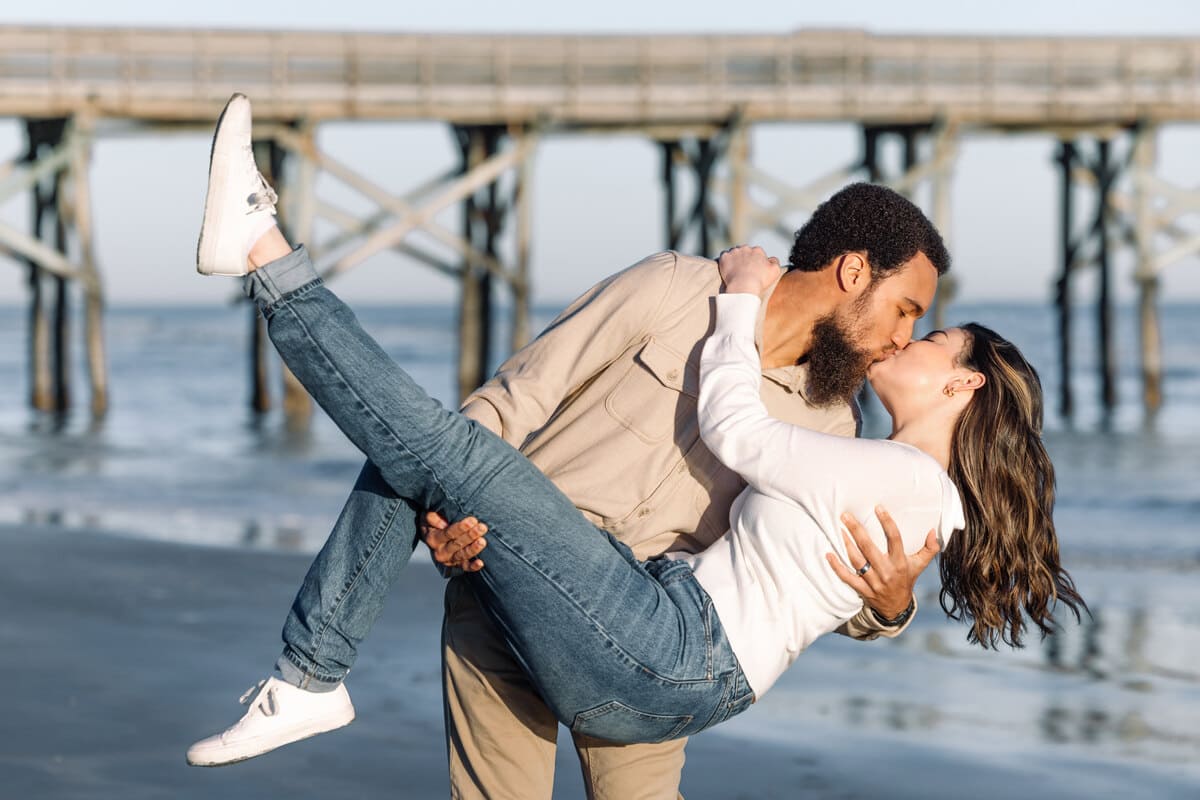 nature engagement session isle of palms charleston