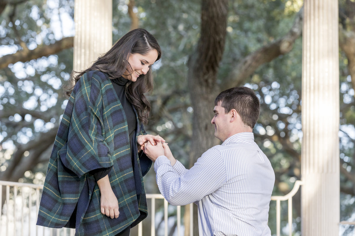 proposal at white point garden rachel and eric