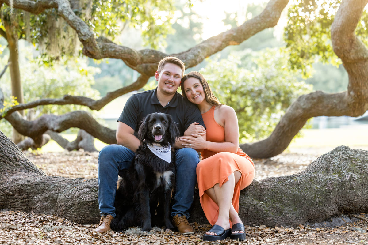 proposal with dog hampton park