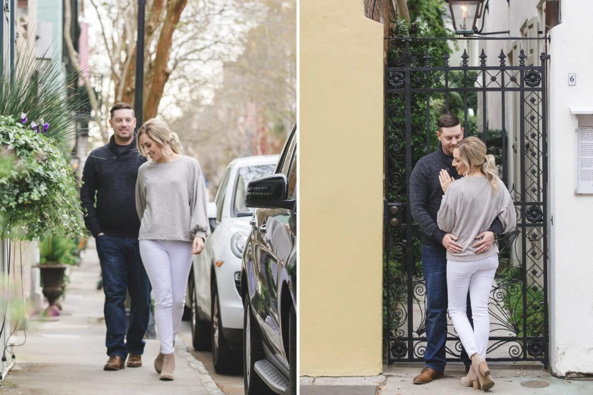 rainbow row engagement session