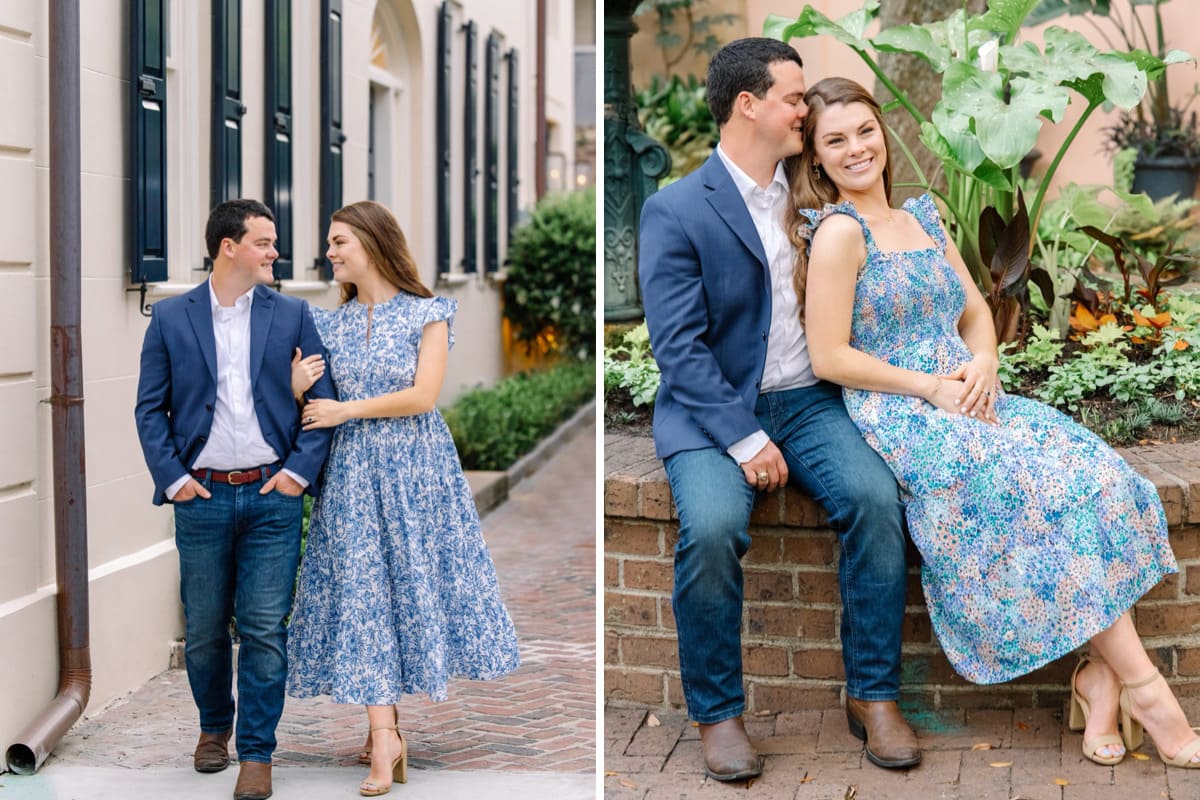 dustii hal engagement photo college of charleston