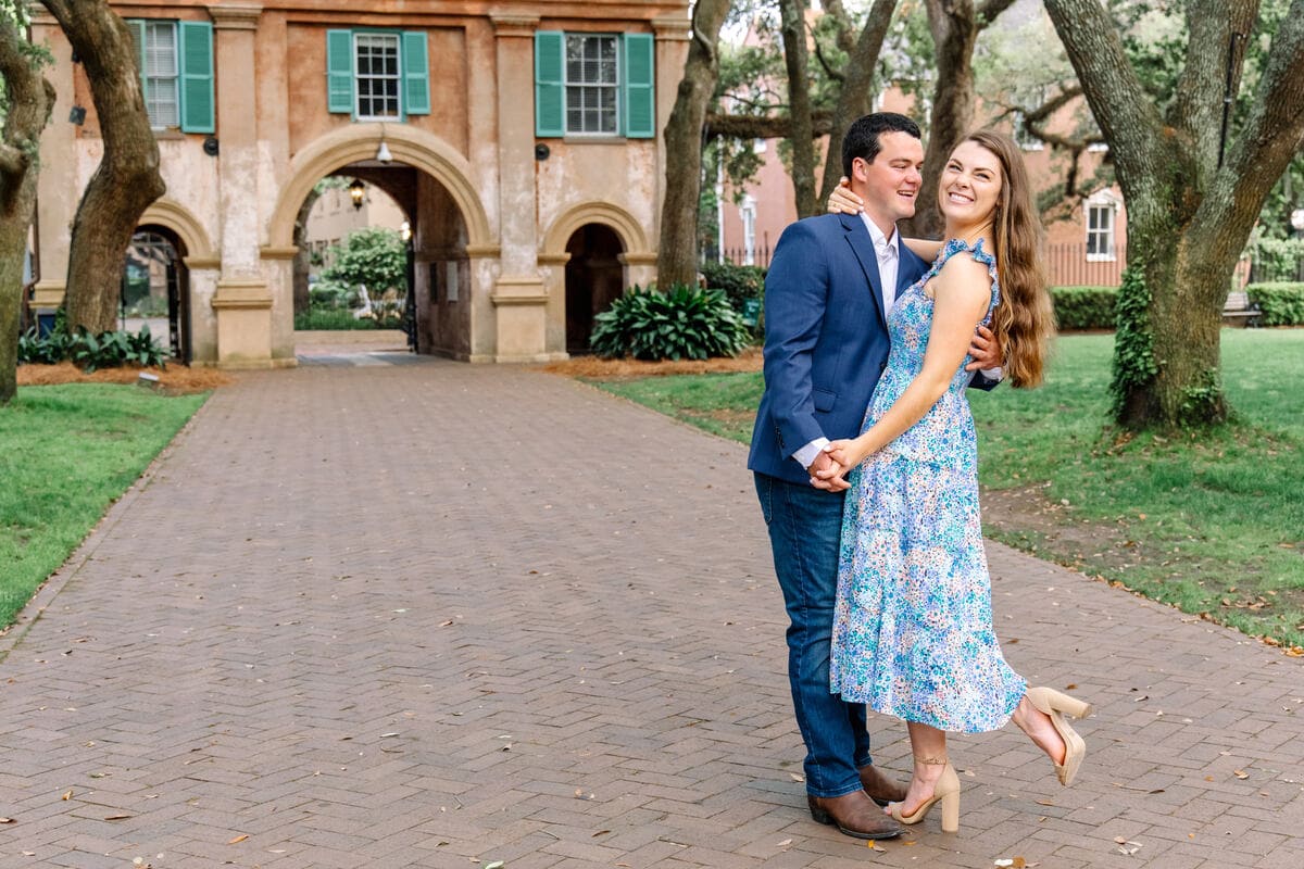 engagement session college of charleston