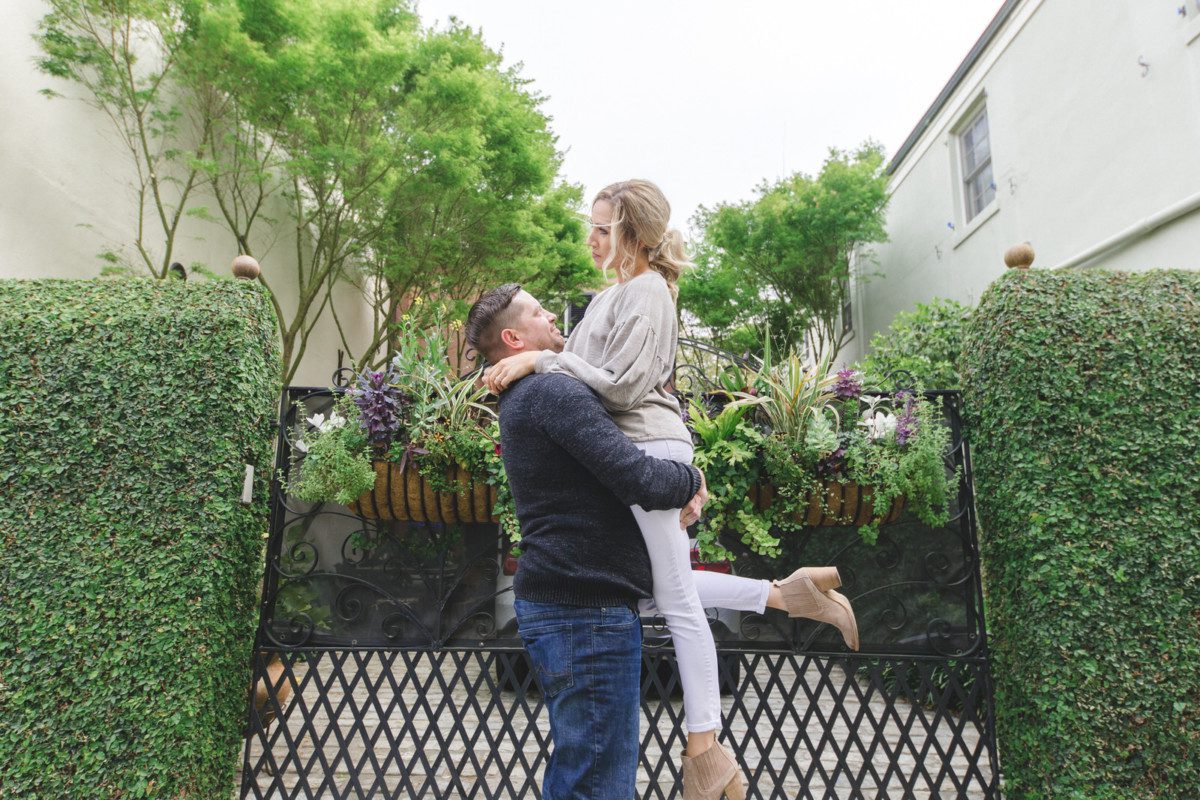 rainbow row engagement session