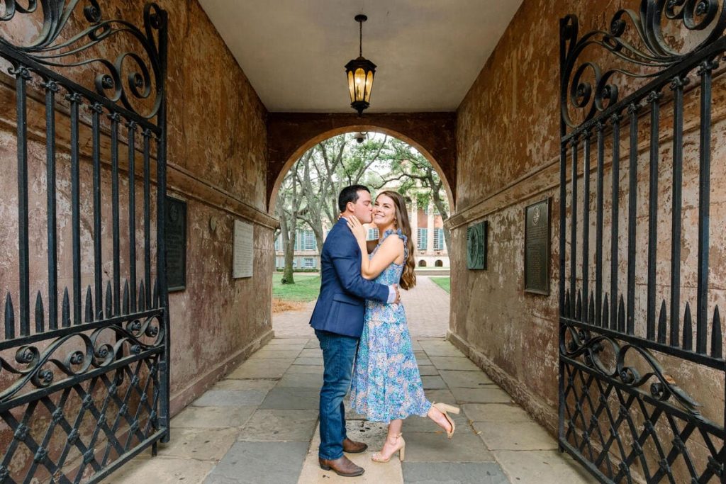 Timeless Engagement Session at College of Charleston: Dustii and Hal