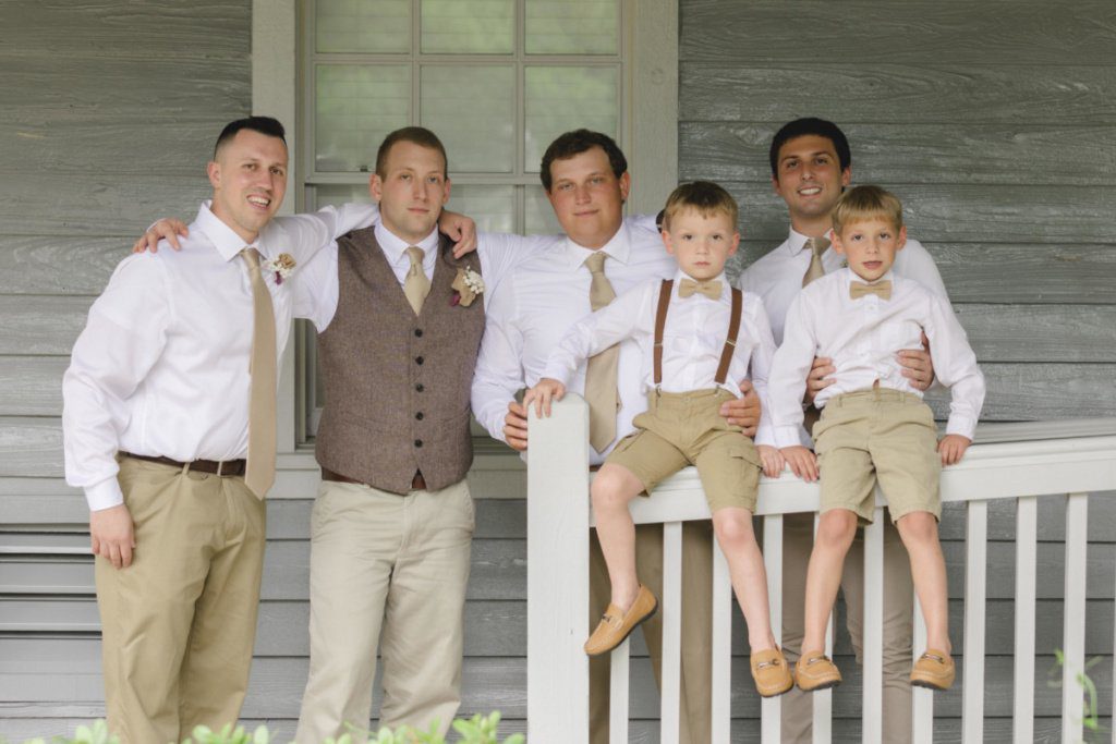 all male memebers of the wedding