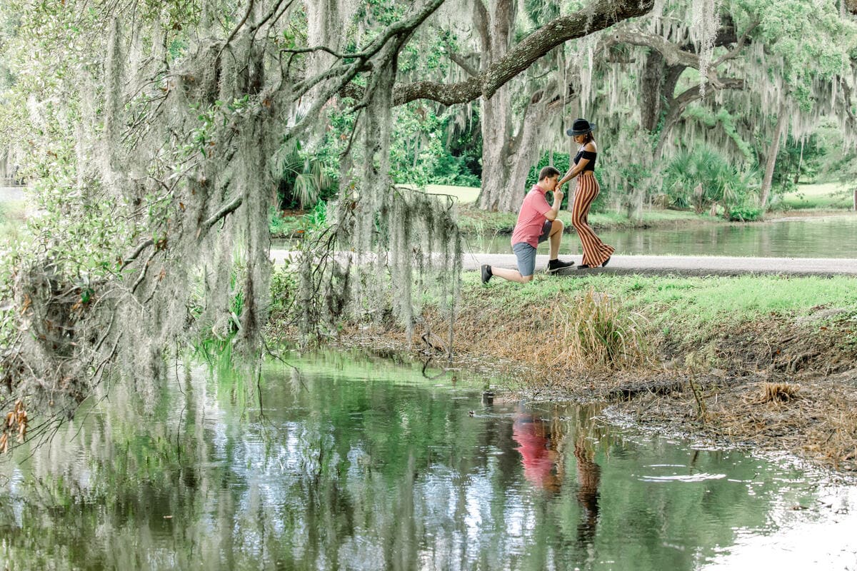 charles towne landing engagement photography