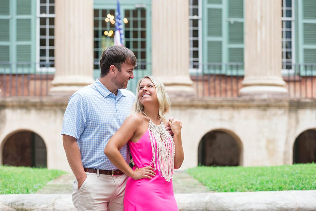 charleston engagement photographers at college of charleston