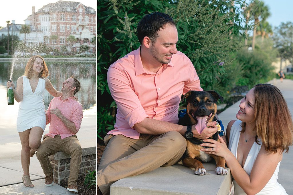 charleston engagement photographers at colonia lake park