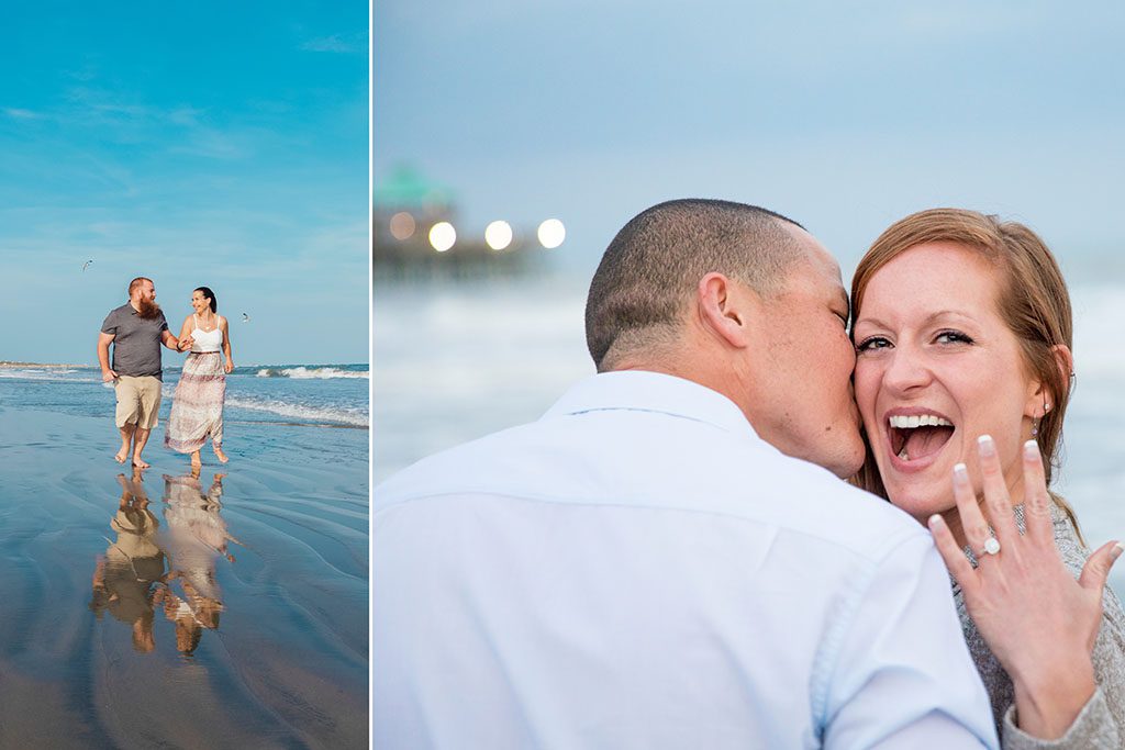 charleston engagement photographers at folly beach