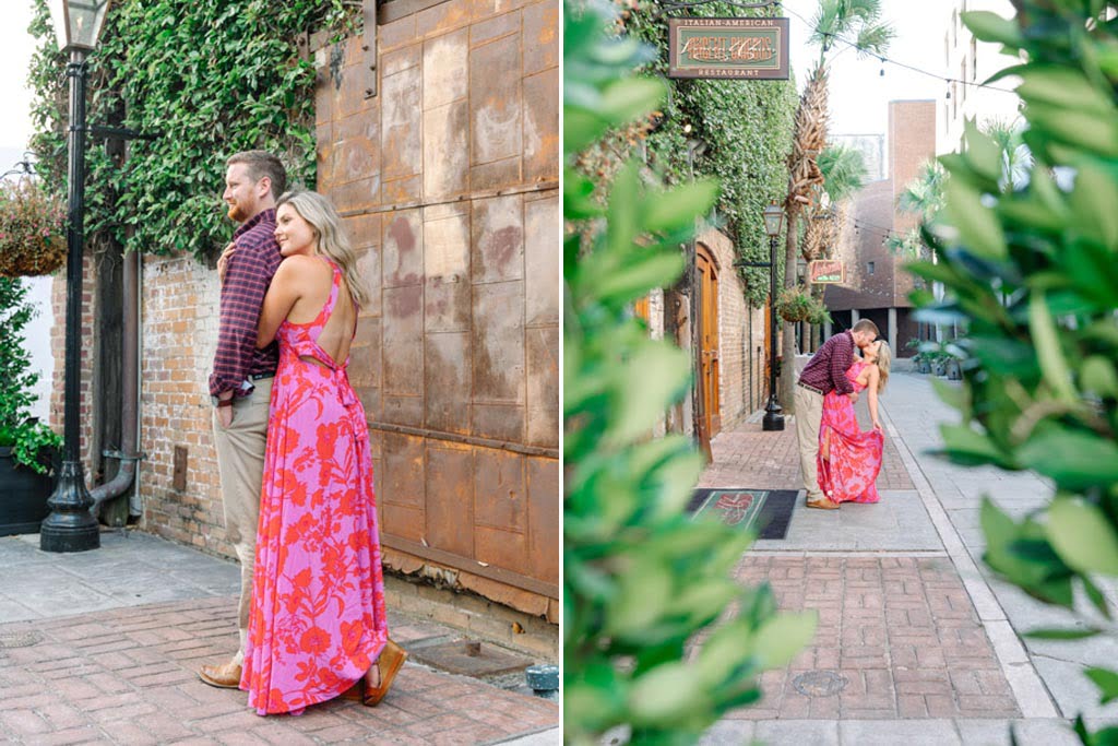 charleston engagement photographers at hutson alley