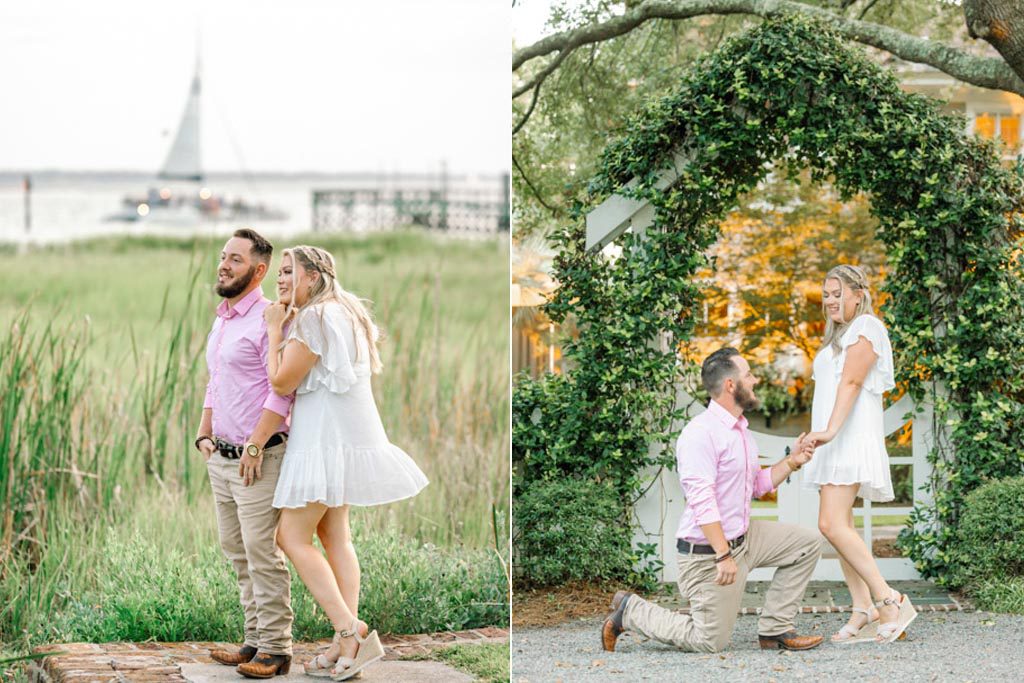 charleston engagement photographers at old village mount pleasant