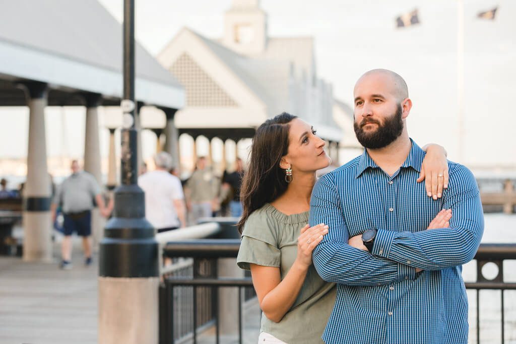 charleston engagement photographers at waterfront park