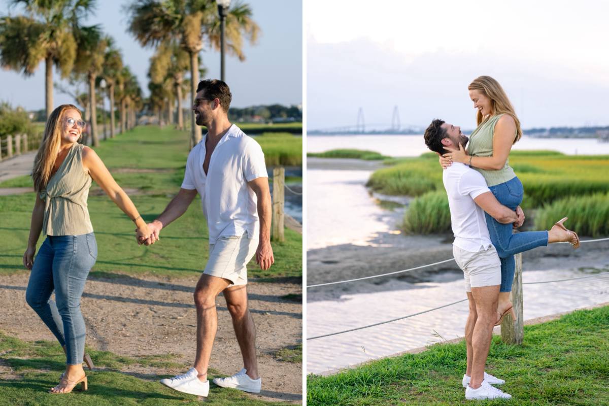 charleston engagement photographers ocean walk