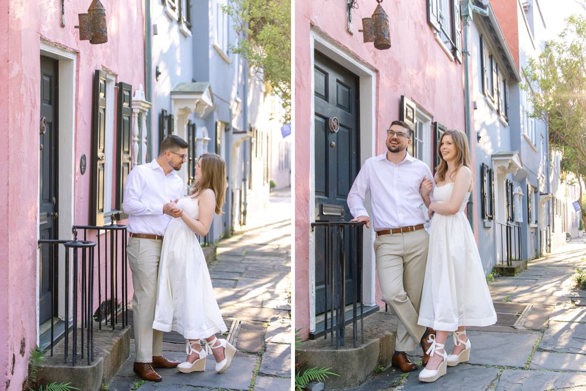 charleston engagement photographers pink house