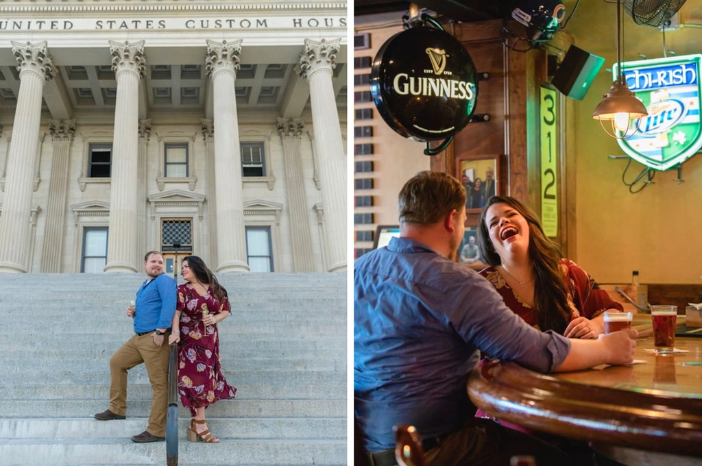 waterfront park charleston engagement photographer