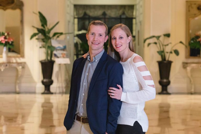 A secret engagement photo session at Belmond Charleston Place