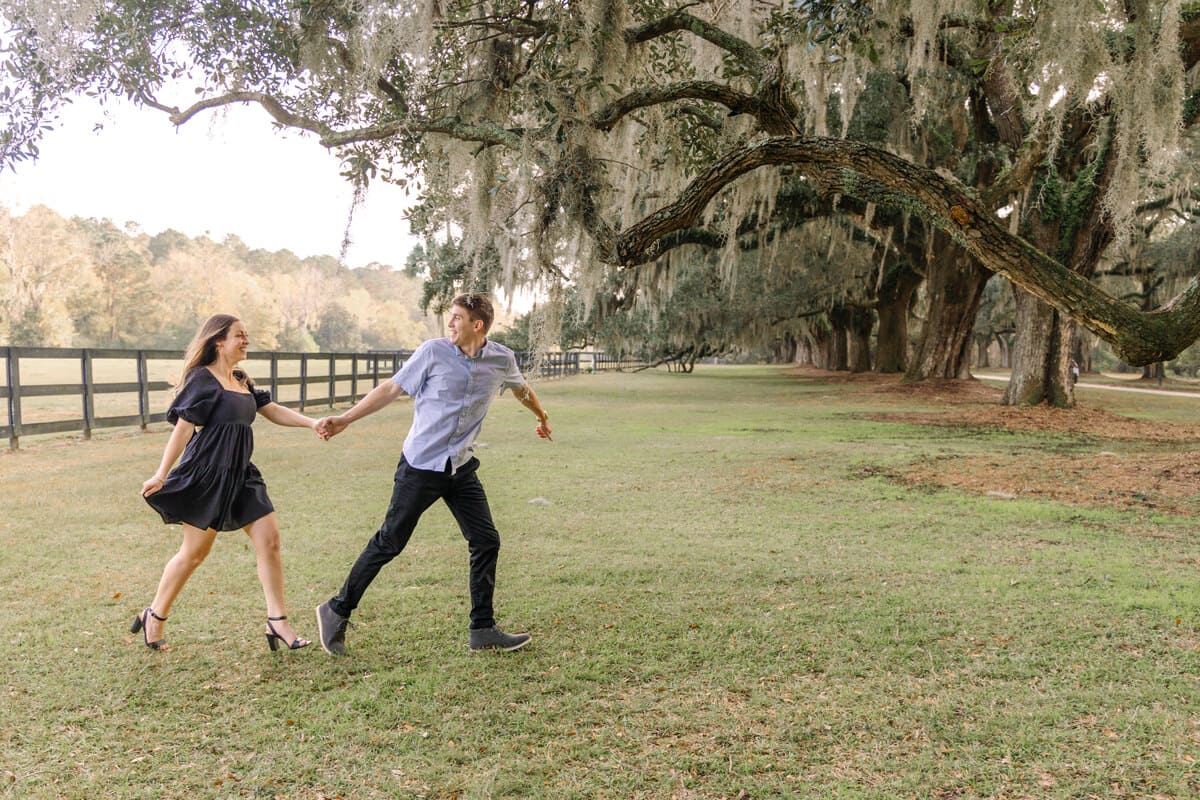 boone hall gardens engagement photography bailey mark