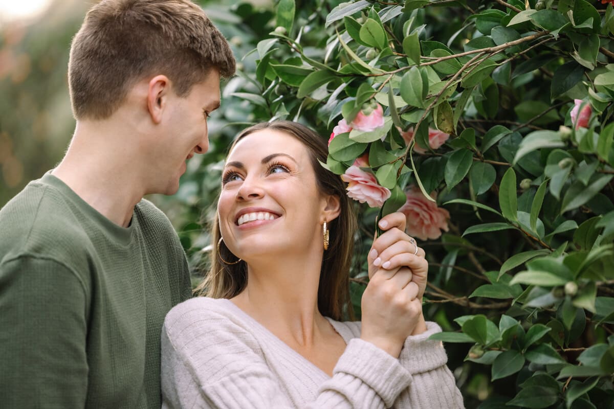 engagement session boone hall gardens charleston