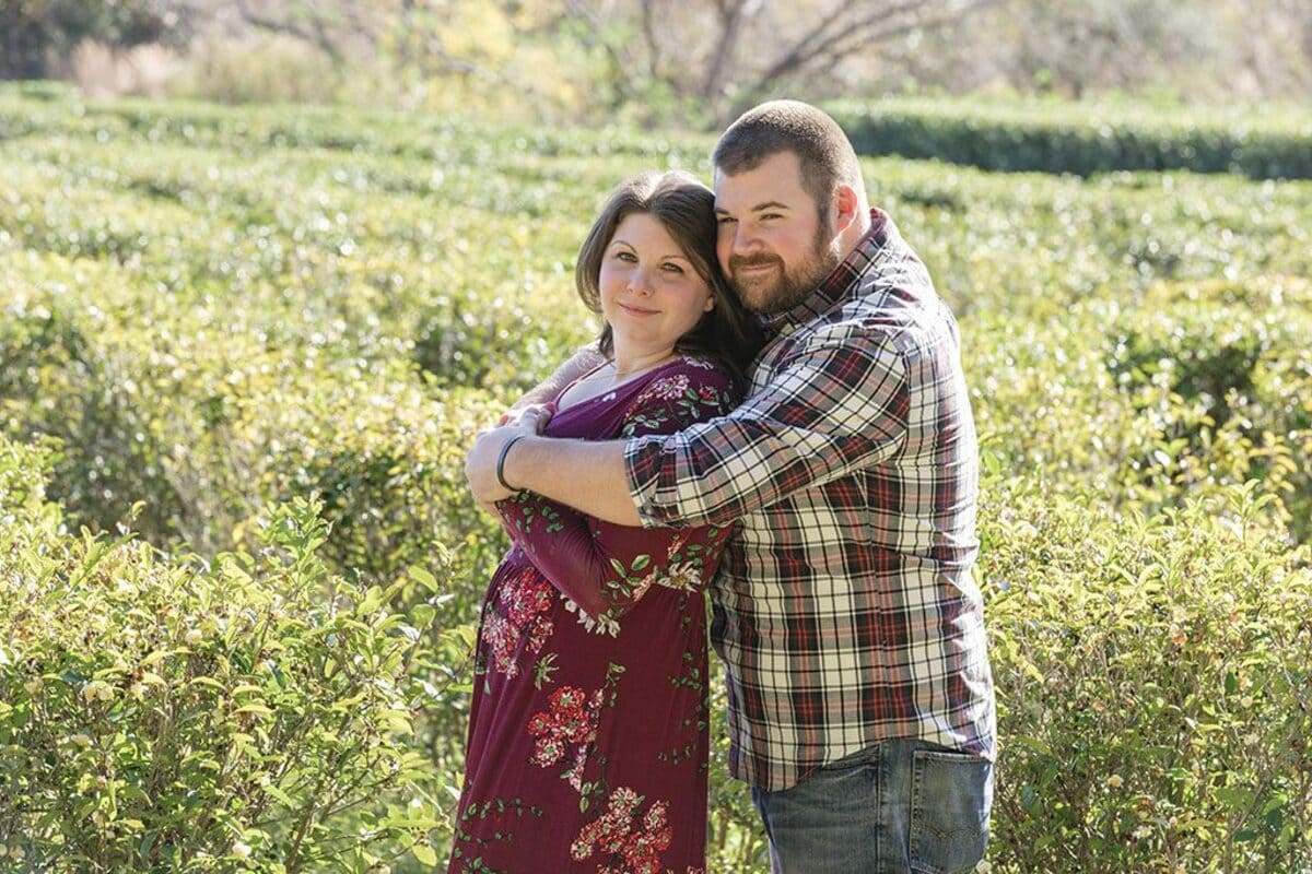 engagement session charleston tea garden