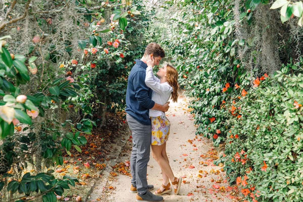 middleton place proposal blooming flowers