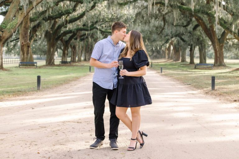 Fall Engagement Photo Session at Boone Hall Plantation and Gardens: Bailey & Mark’s Love Story