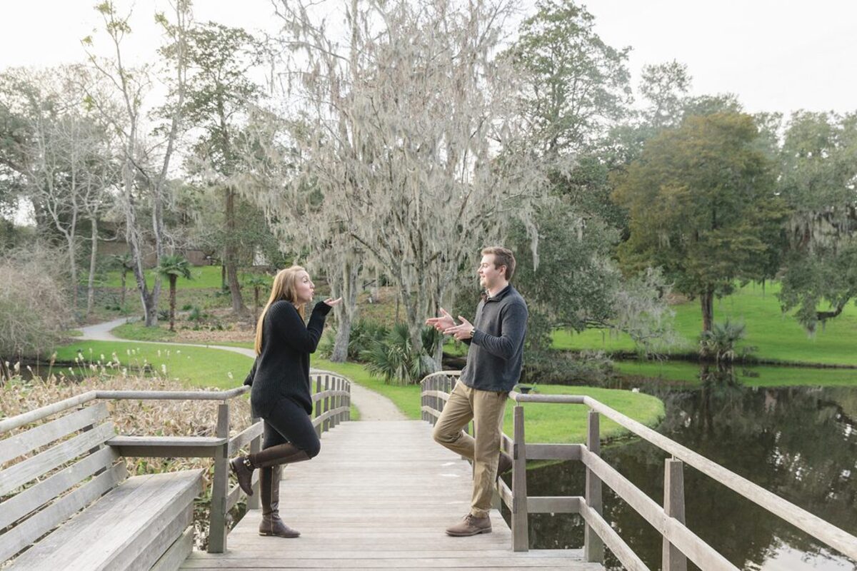 charleston engagement photo session middleton place