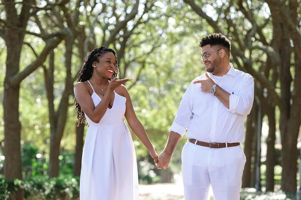 engagement session charleston waterfront park