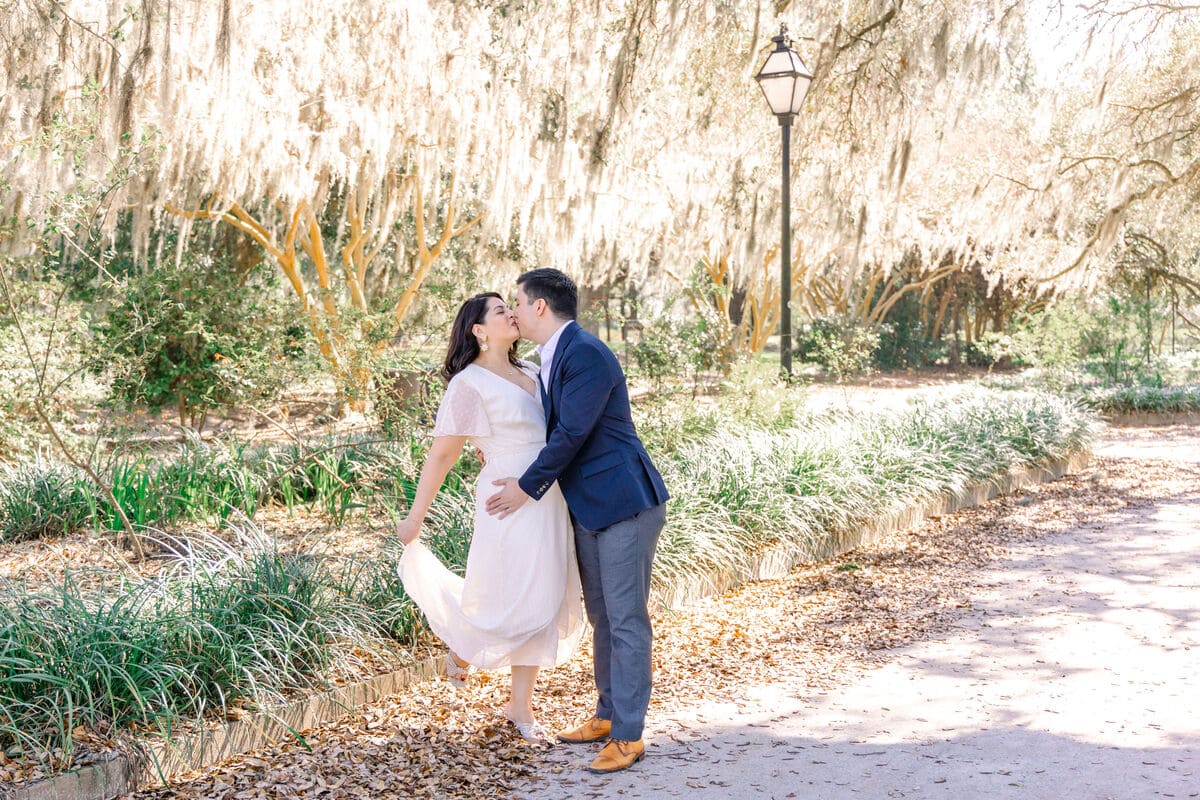 romantic spring engagement hampton park charleston