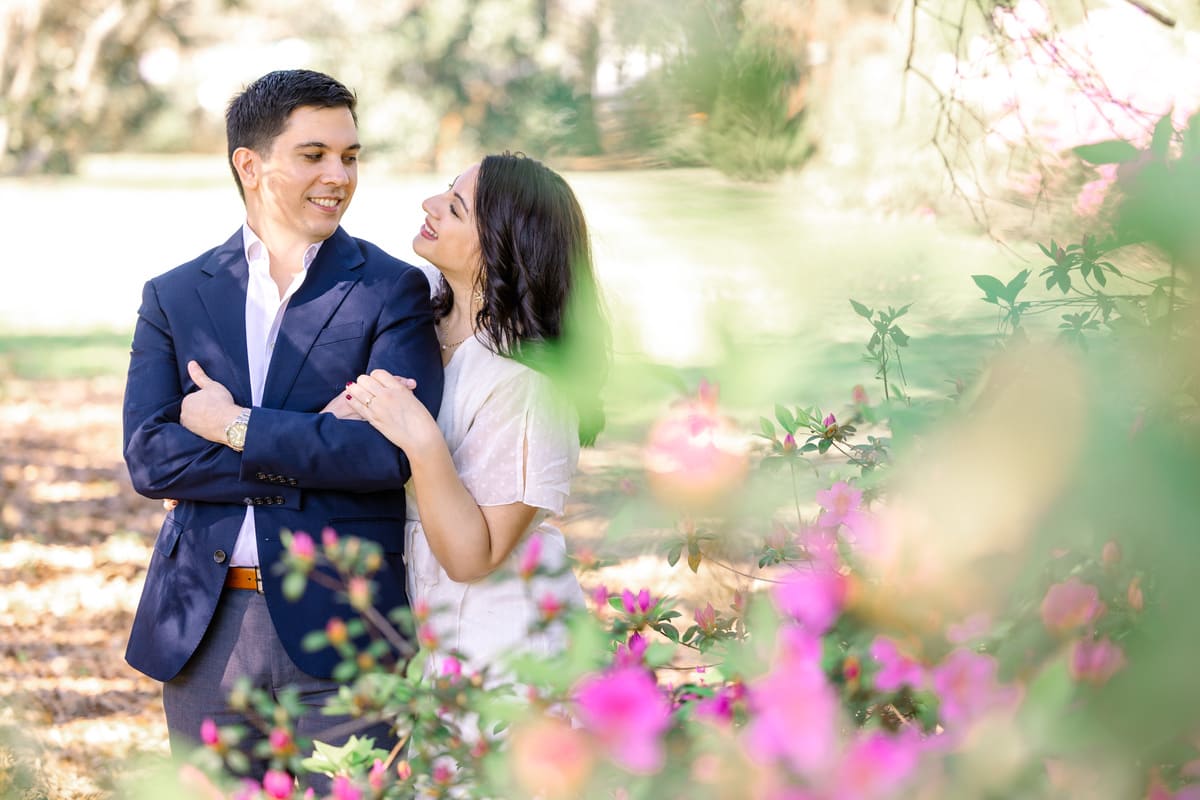 spring engagement photos hampton park charleston