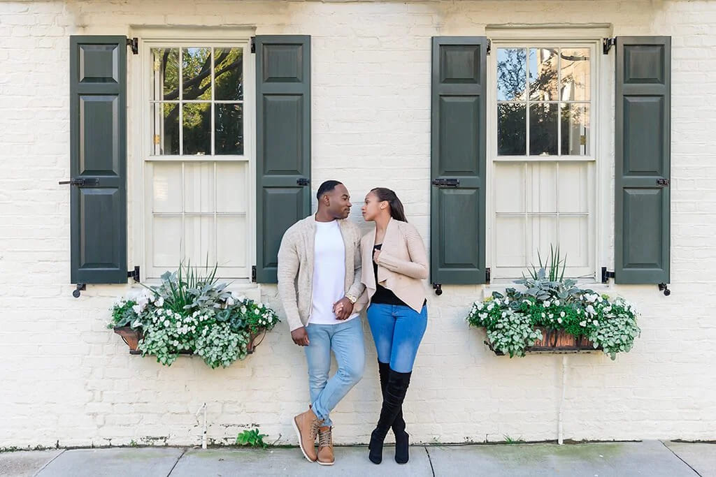 white point garden engagement session charleston photography