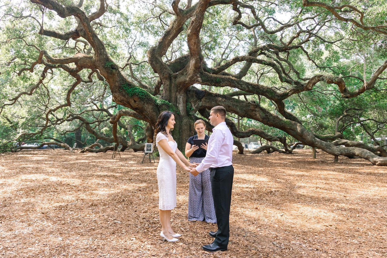 elopement at Angel Oak Tree