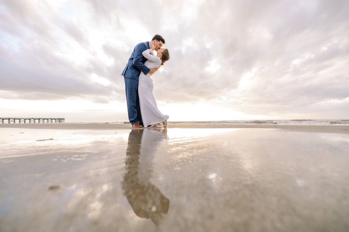 charleston elopement photographer sunrise beach