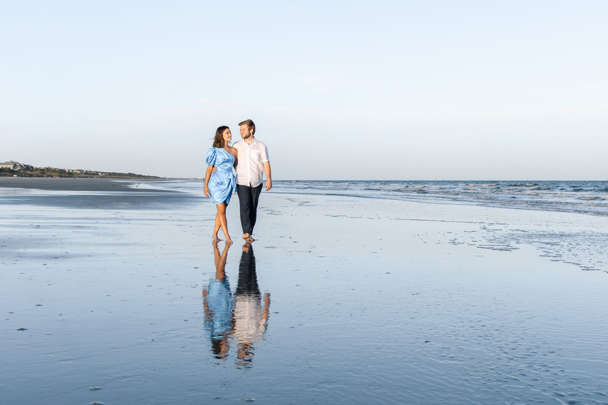 charleston engagement photo session complementary tones