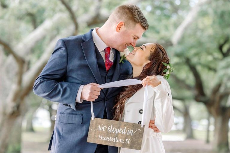 Wooden signs for elopement