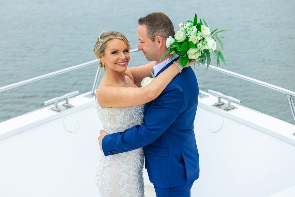 professional wedding photographer at Carolina Girl Yacht