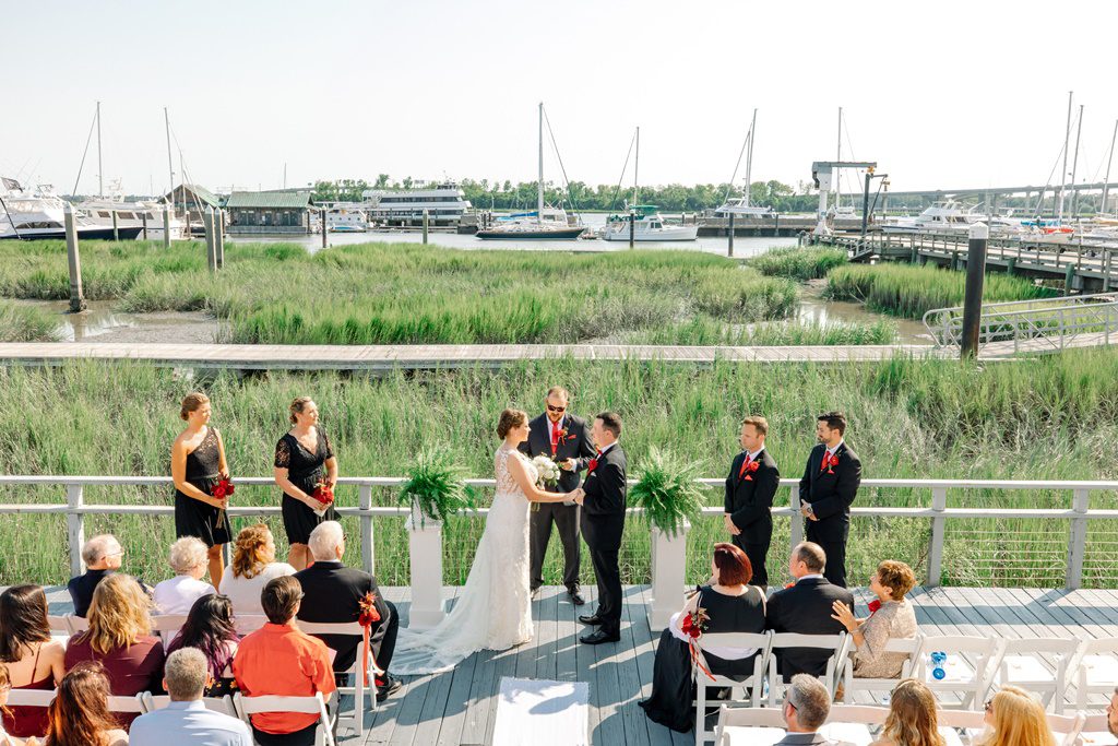 Charleston Yacht Club wedding ceremony