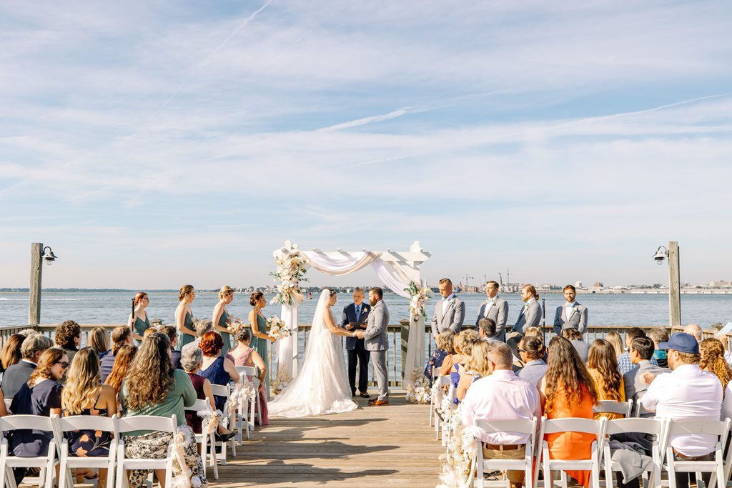 Charleston Harbor Resort and Marina wedding ceremony