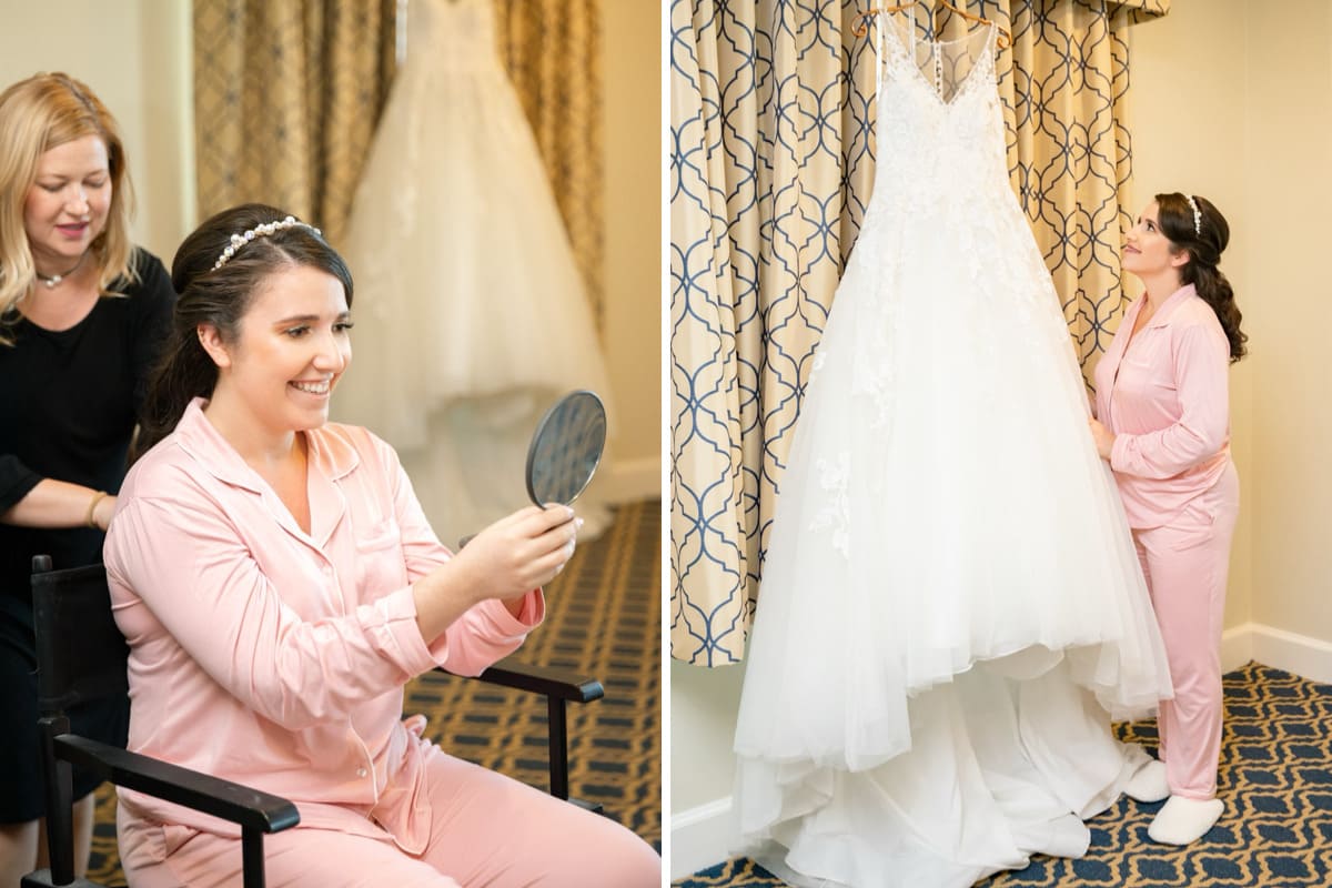 bride getting ready francis marion hotel