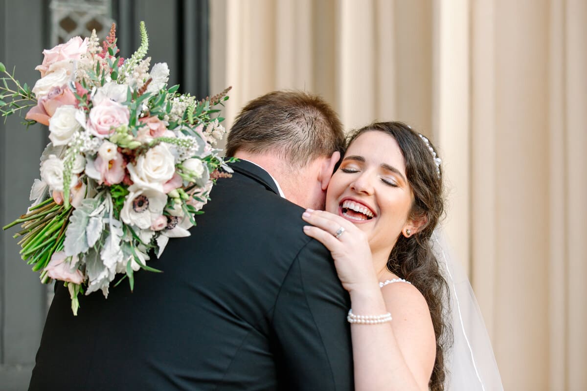 bride groom first look francis marion