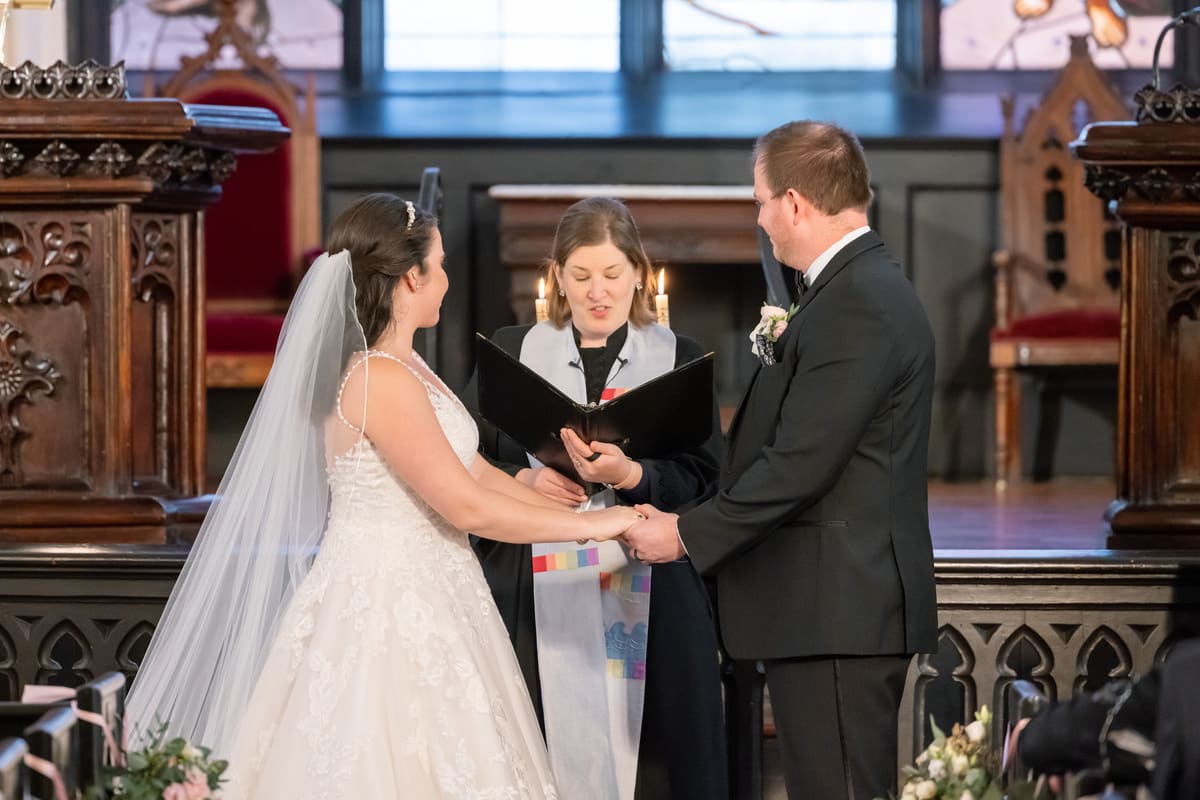 bride groom holding hands charleston