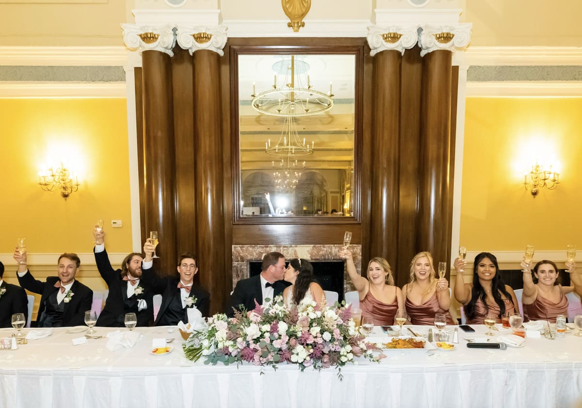 bride groom toast francis marion hotel