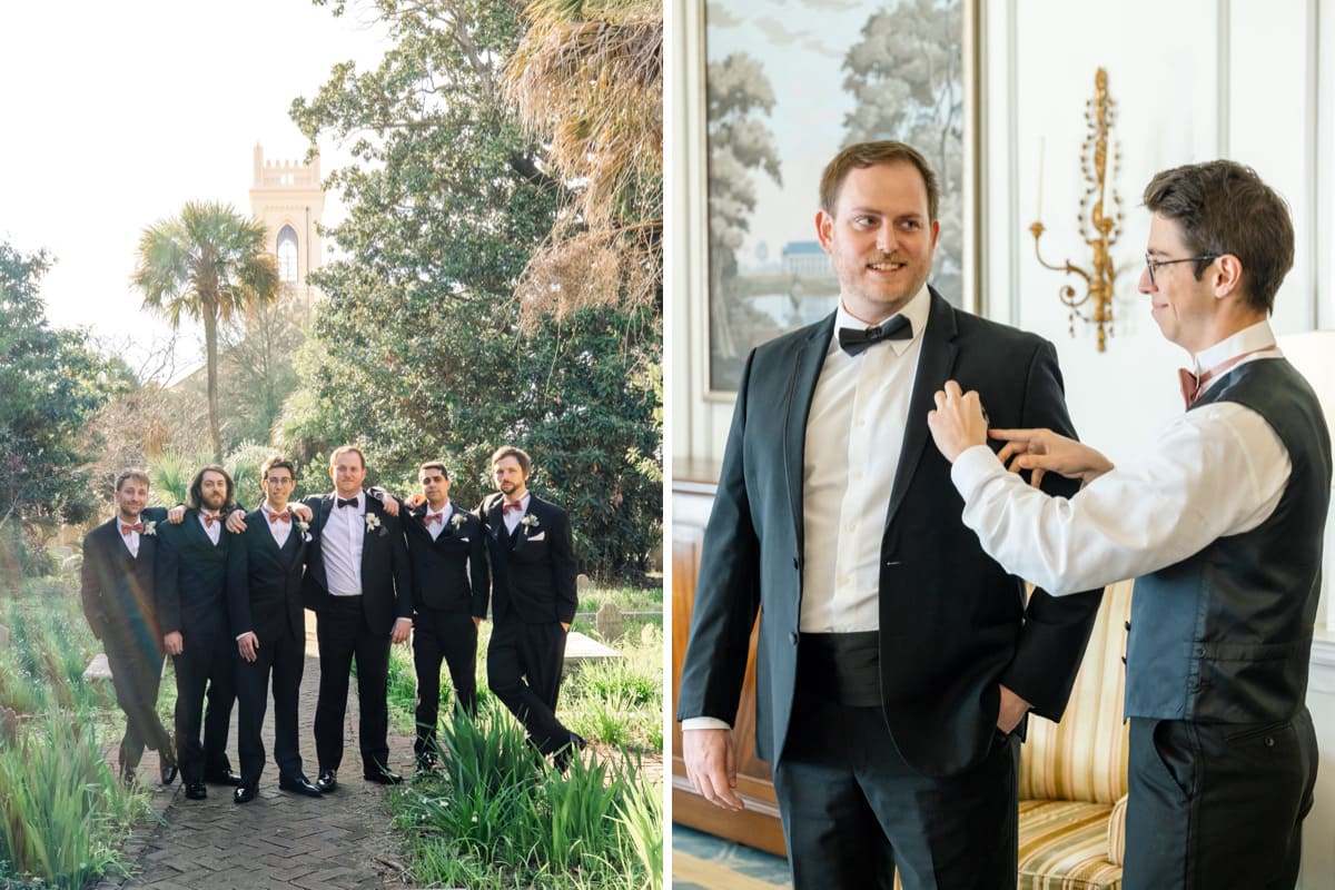 groom reflection mirror francis marion hotel